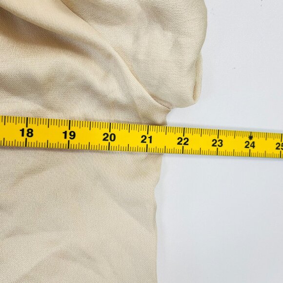 NWOT SEE BY CHLOÉ Tie-Neck Twill Blouse Khaki Size 40/8 Long Sleeves Ruffles - Picture 11 of 13